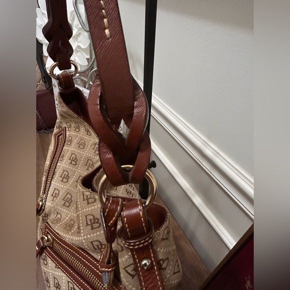 Dooney & Bourke Tan and Brown Shoulder Bag - Picture 9 of 14